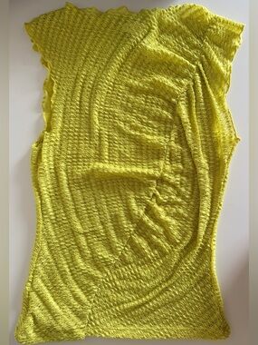 Topshop Chartreuse Knit Top